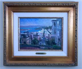 Thomas Kinkade San Francisco Lombard Street 9x12 Canvas 238/3281 Framed